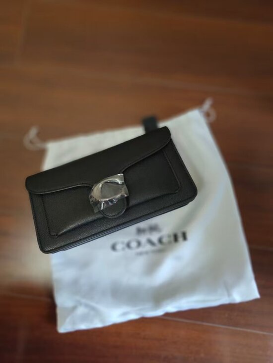 Coach Handbags - Coach Tabby Black Pebbled Leather C-Buckle Flap Shoulder Bag Convertible Crossbo